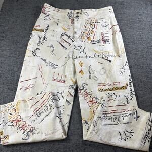 Chico's Artistic Print Cropped Pants Size .5 (size 6) Abstract Womens